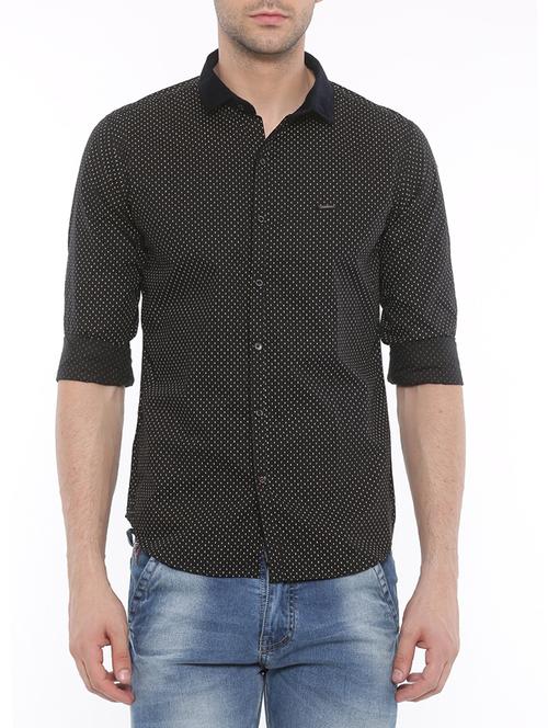 black cotton casual shirt - 14986981 - Very Small Image - 1