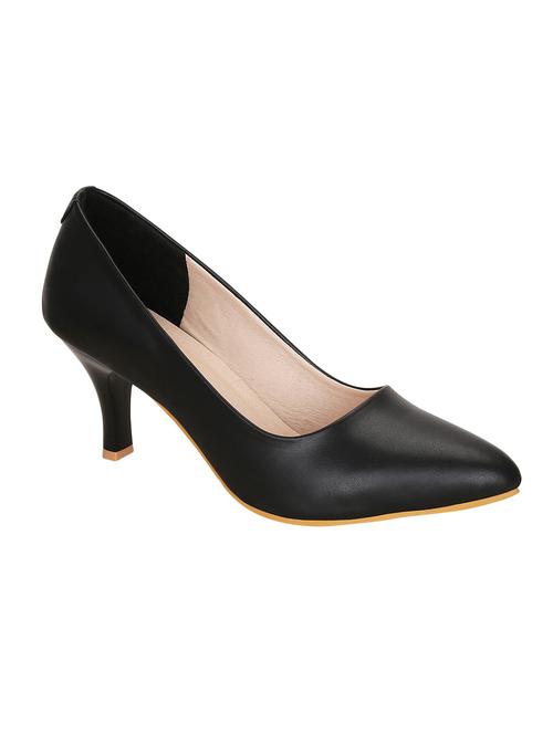 black faux leather slip on pumps - 14987376 - Very Small Image - 1