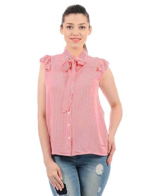 red striped viscose shirt - 14988026 - Very Small Image - 1