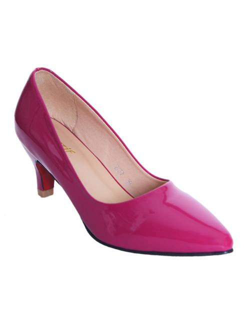 magenta patent leather slip on pumps - 15007927 - Very Small Image - 1