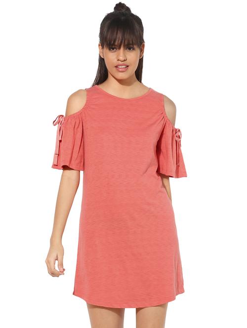 pink cotton shift dress - 15012162 - Very Small Image - 1