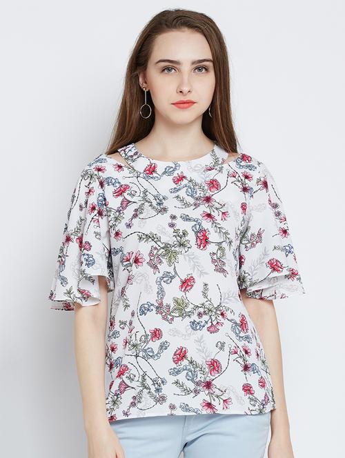white floral top - 15016464 - Very Small Image - 1