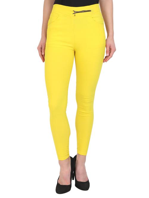 yellow cotton jeggings - 15027536 - Very Small Image - 1