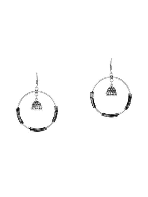 silver metal drop earrings - 15033907 - Very Small Image - 1