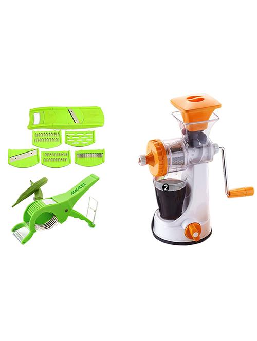 combo of fruit and vegetable juicer+6 in 1 slicer grater+vegetable cutter - 15046993 - Very Small Image - 1