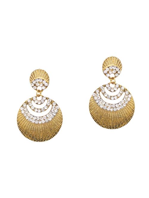 gold metal drop earrings - 15047526 - Very Small Image - 1