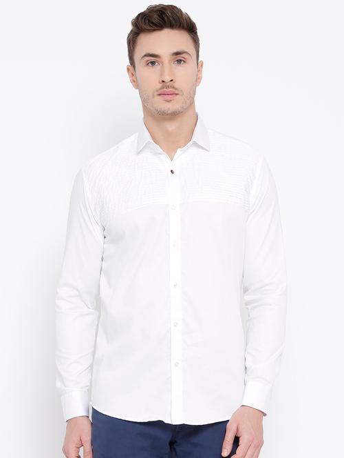 white cotton casual shirt - 15057529 - Very Small Image - 1