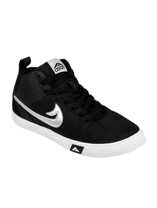 black canvas lace up sneaker - 15061799 - Very Small Image - 1