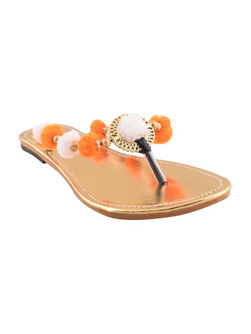 beige toe separator kolhapuri - 15074029 - Very Small Image - 1