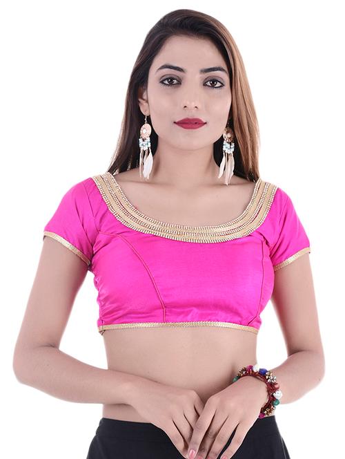 pink silk embroidered blouse - 15084763 - Very Small Image - 1