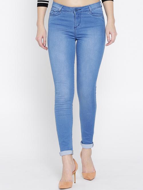 light blue solid denim jeans - 15086685 - Very Small Image - 1