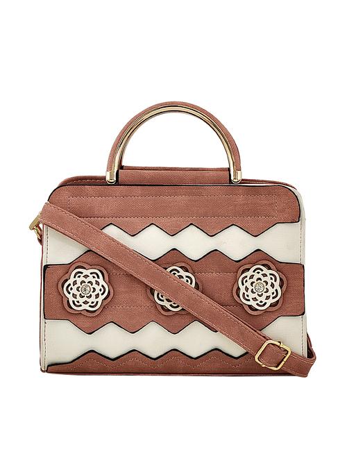 brown leatherette messenger handbag - 15090804 - Very Small Image - 1