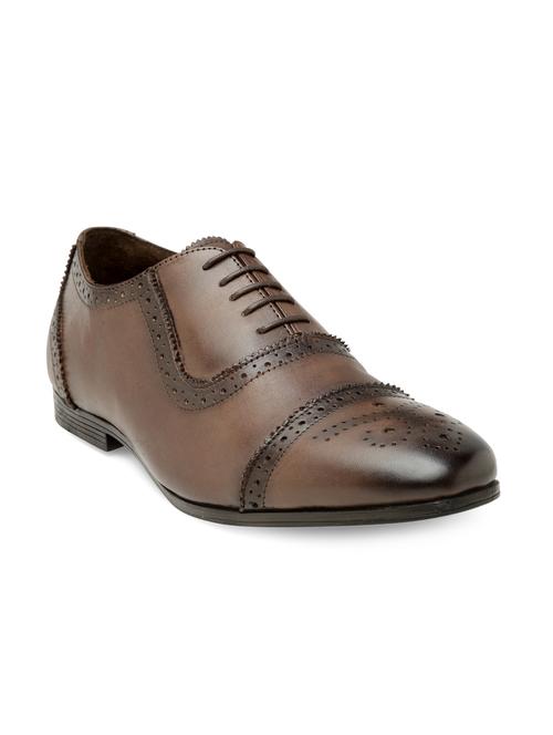 brown leather laceup brouges - 15098664 - Very Small Image - 1