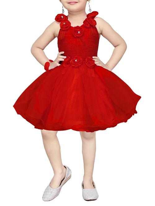 red net frock - 15100003 - Very Small Image - 1