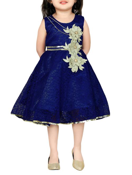 blue net frock - 15100009 - Very Small Image - 1