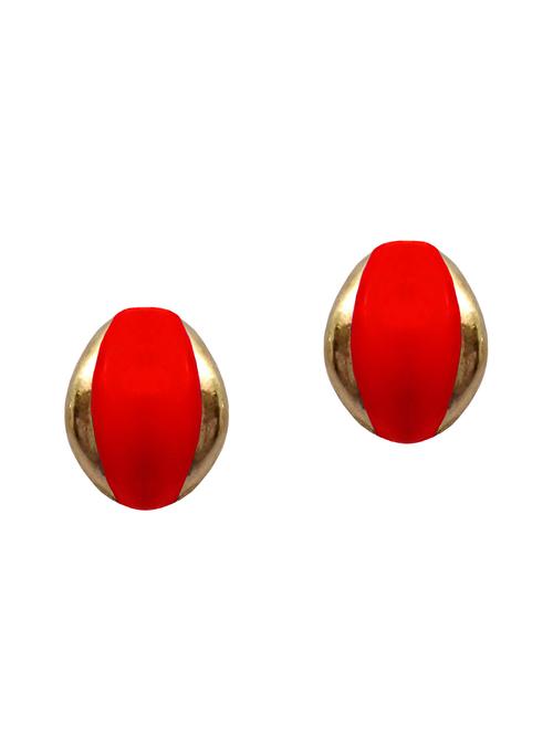 red metal studs earring - 15119218 - Very Small Image - 1