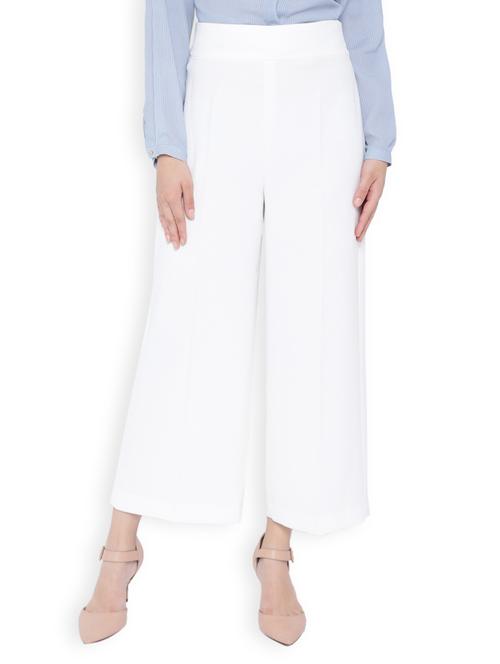 white solid palazzo - 15137857 - Very Small Image - 1