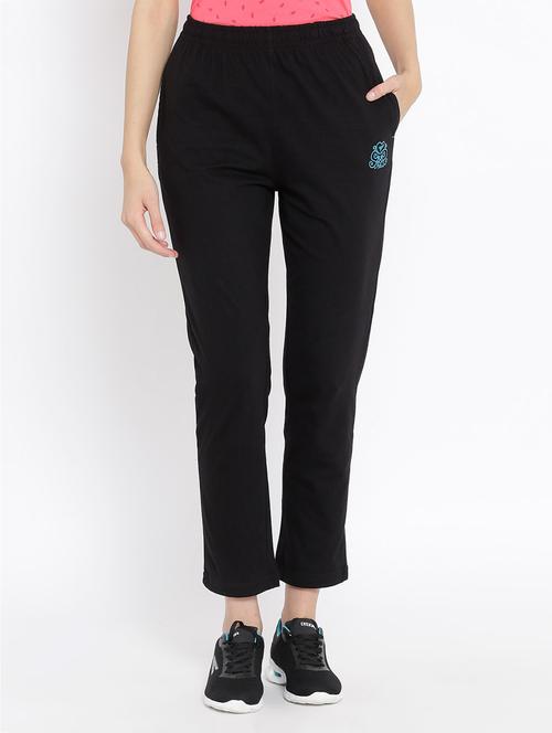 black cotton track pants - 15139492 - Very Small Image - 1