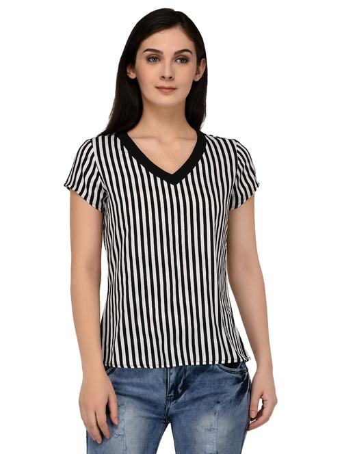 striped monochrome top - 15142004 - Very Small Image - 1
