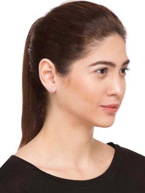white metal studs earring - 15145959 - Very Small Image - 1