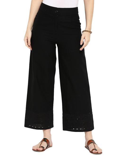 black cotton palazzos - 15149813 - Very Small Image - 1