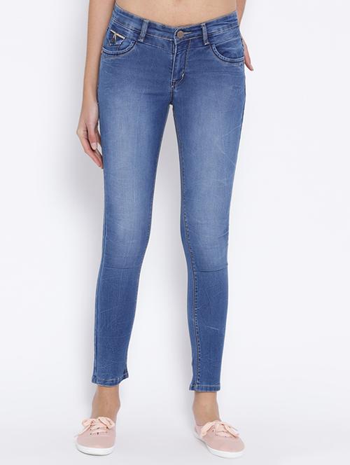blue stone wash denim jeans - 15152919 - Very Small Image - 1