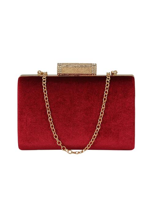 red velvet box clutch - 15164983 - Very Small Image - 1