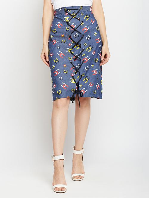 blue cotton skirt - 15172917 - Very Small Image - 1