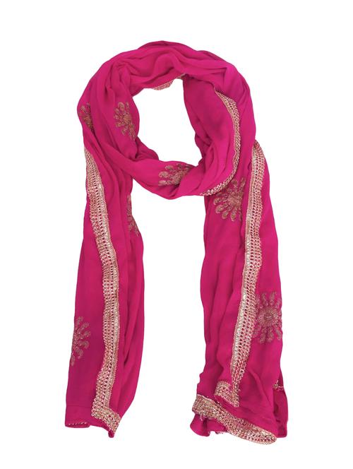 pink cotton dupatta - 15177211 - Very Small Image - 1