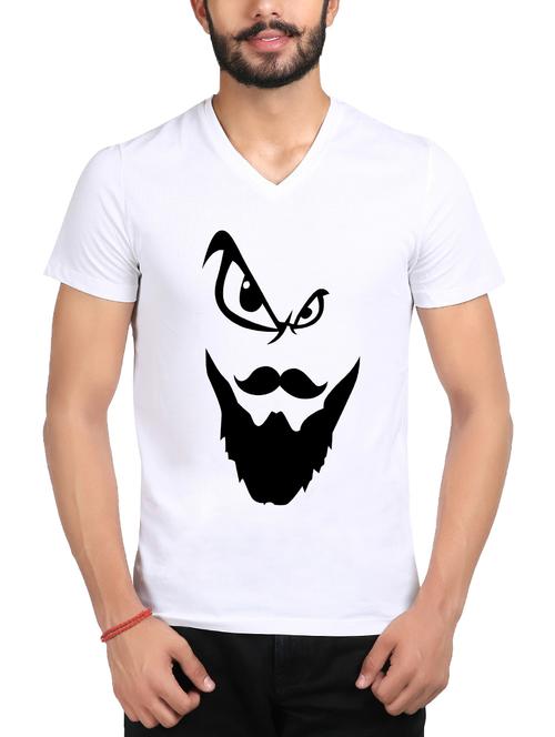 white cotton chest print tshirt - 15181032 - Very Small Image - 1