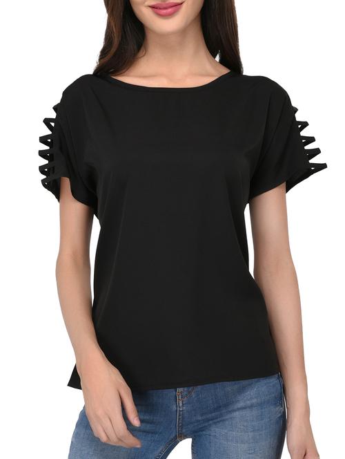 ladder cut out sleeved top - 15198555 - Very Small Image - 1