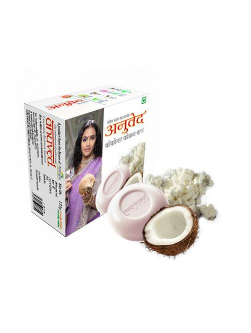 anuved herbal coconut kokum butter bathing soap for soft and glossy skin 125 gm each set of 6 - 15200667 - Very Small Image - 1