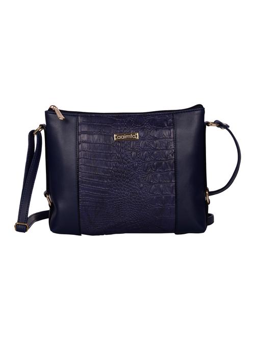 blue leatherette (pu) sling bag - 15205804 - Very Small Image - 1