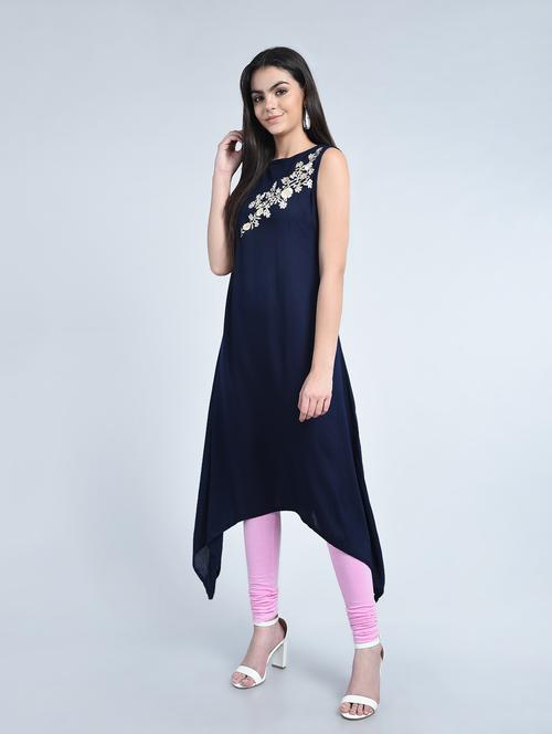 embroidered asymmetric kurta - 15217432 - Very Small Image - 1