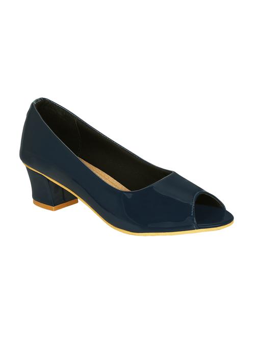 navy leatherette slip on sandals - 15219196 - Very Small Image - 1