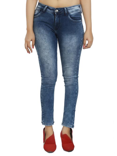 blue stone wash denim jeans - 15221489 - Very Small Image - 1
