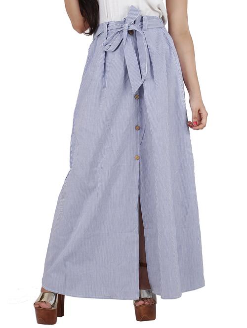 pin striped tie knot belt skirt - 15228035 - Very Small Image - 1