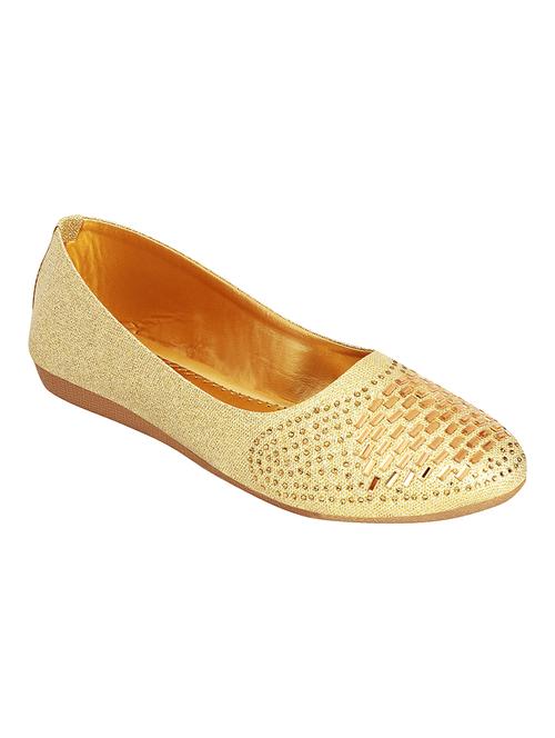 gold suede slip on ballerina - 15238056 - Very Small Image - 1