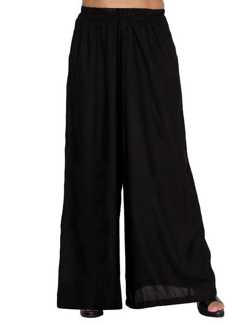 black flared palazzo - 15242182 - Very Small Image - 1