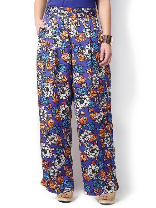 blue printed palazzo - 15244073 - Very Small Image - 1
