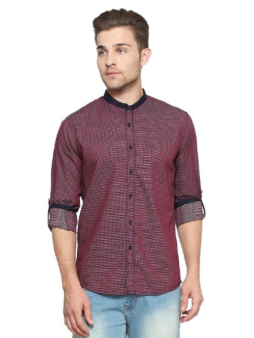 red cotton casual shirt - 15269022 - Very Small Image - 1