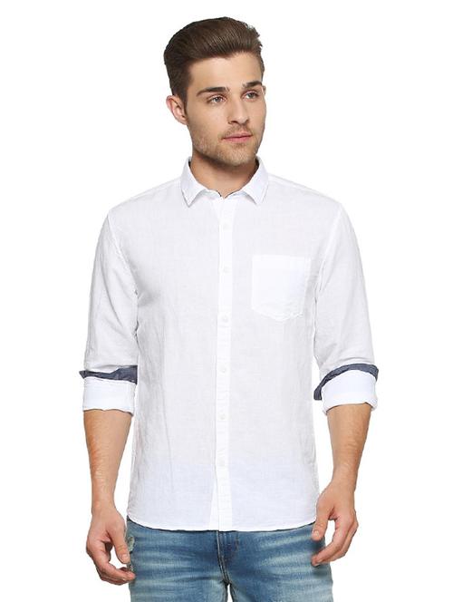 white cotton casual shirt - 15269026 - Very Small Image - 1