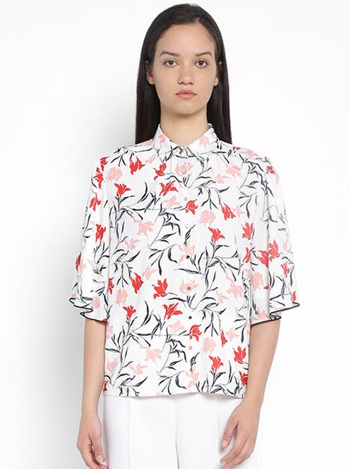 floral bell sleeved shirt - 15279165 - Very Small Image - 1