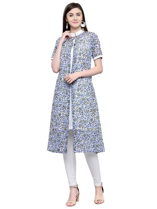 layered printed kurta - 15288366 - Very Small Image - 1