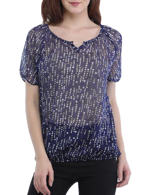 blue printed top - 15290890 - Very Small Image - 1