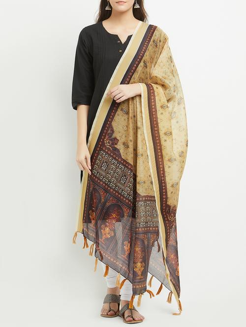 printed chanderi dupatta - 15310580 - Very Small Image - 1