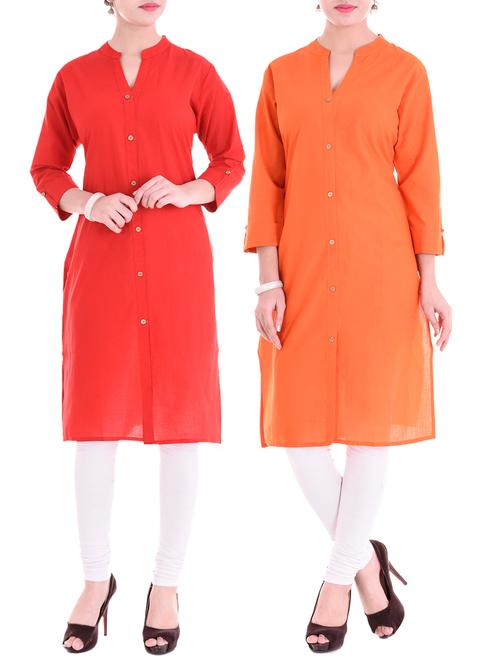 multi colored combos kurta - 15313058 - Very Small Image - 1
