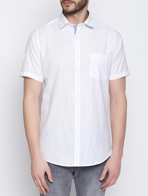 white cotton casual shirt - 15325972 - Very Small Image - 1