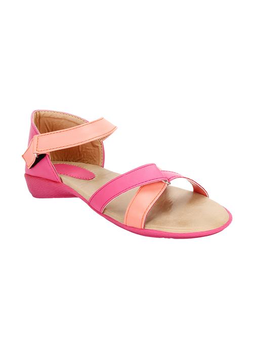 pink leatherette sandal - 15328696 - Very Small Image - 1