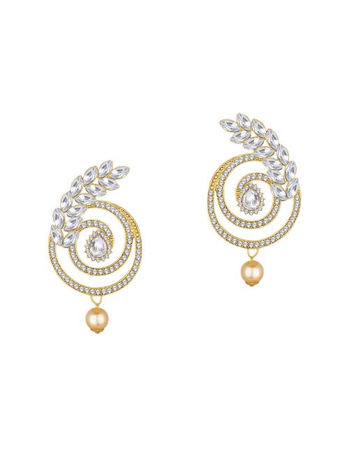 gold metal drop earring - 15363261 - Very Small Image - 1